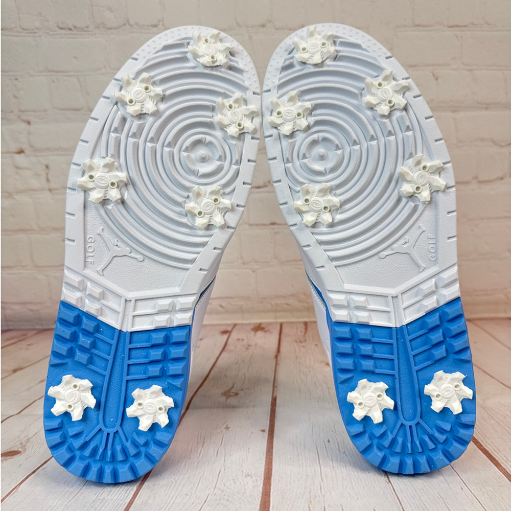 Nike Jordan NU Retro 1 Low White University Blue Golf Shoes Size 12 FZ4153-101 - Picture 9 of 10